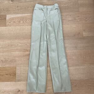 PrettyLittleThing - Faux Leather Pants in Beige